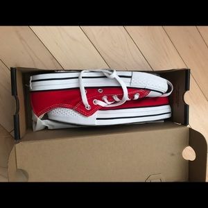 NEW red converse sneakers in red